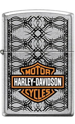 ZIPPO Harley Davidson Barbed Wire Street Chrome 6002187 Neu & OVP