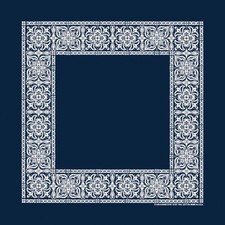 Carolina Creative Bandanna Navy Blue Open Center Paisley 22" x 22" Hav-A-Hank