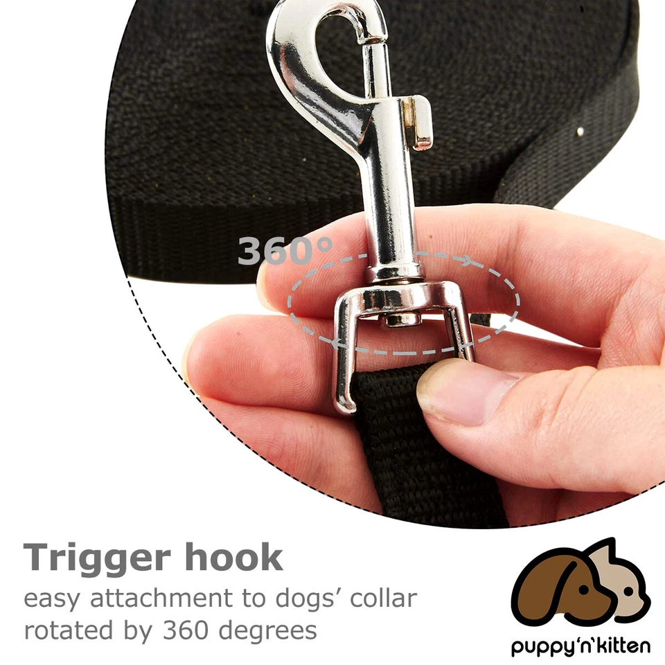 Dog Leash Long Obedience Recall Foot Feet Training Lead 6/15/23/33/50/100 FT  - Image 3 of 4