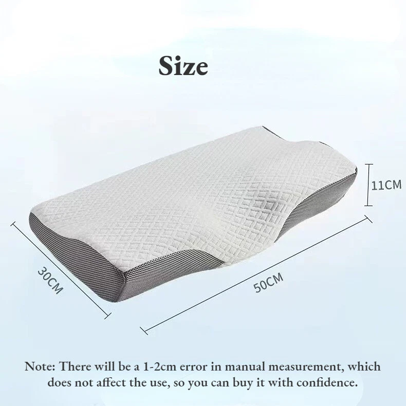 Contour Memory Foam Pillow Ergonomic Cervical Pillow for Neck Pain
