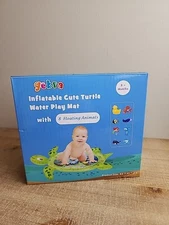 gebra Inflatable Tummy Time Water Mat Sea Turtle Shape Infants & Toddlers Play