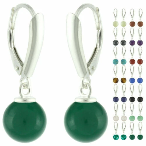 Boucles d'oreilles avec pierre précieuse dormeurs