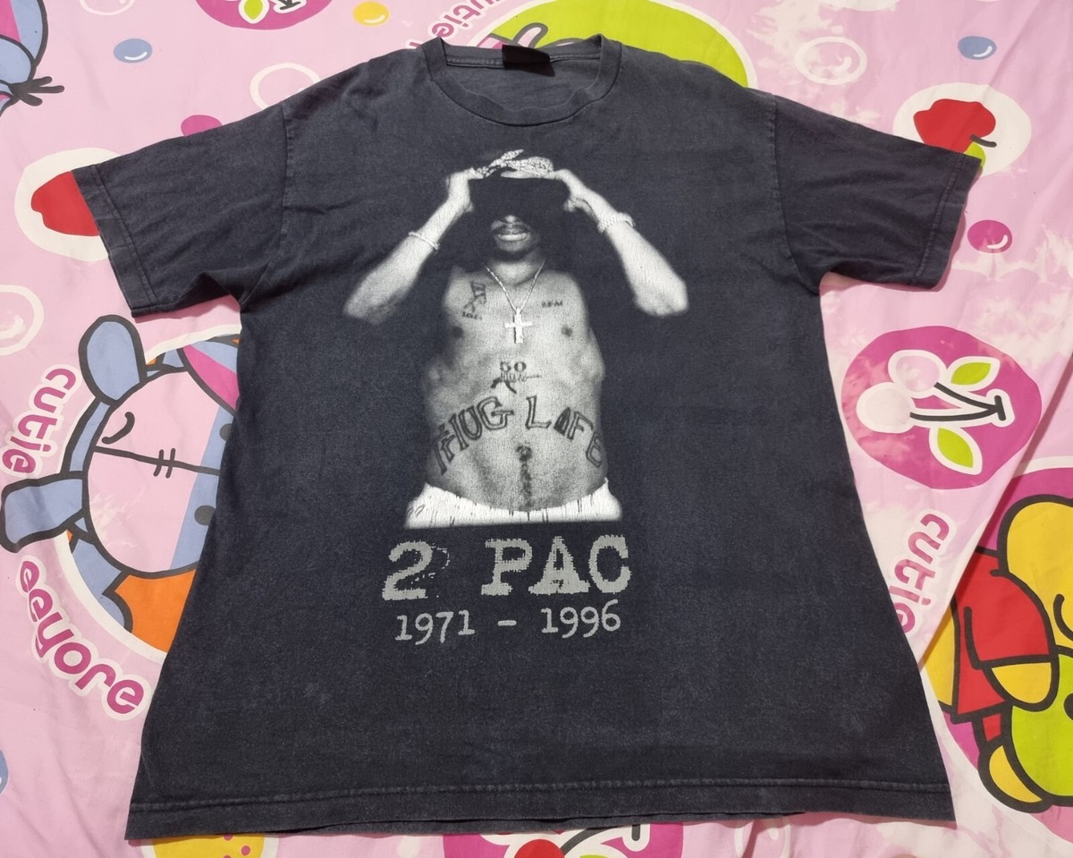 Vintage 2000'S Tupac 2Pac Shakur hip hop rap tee T-Shirt Size L | eBay