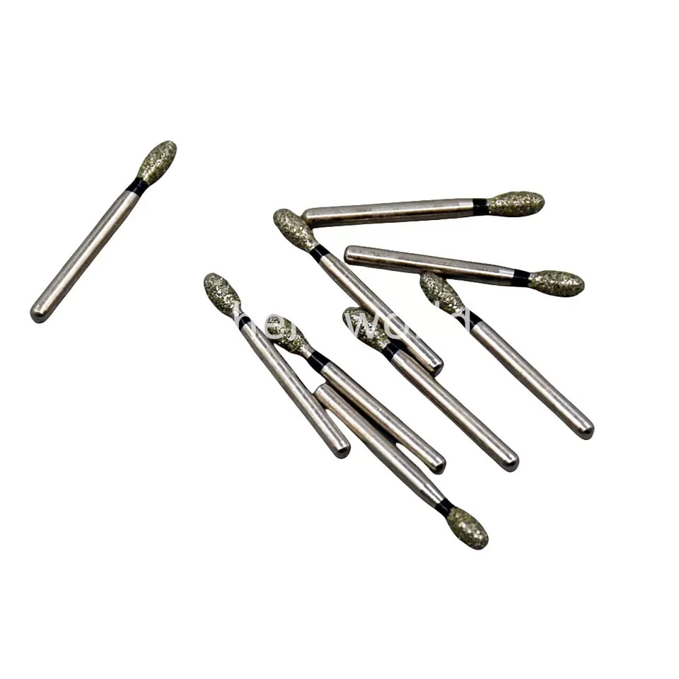 Acero Buergerianum 10 Pezzi Frese Dentali Diamantate Super Grosse 379/023SC FG Uovo - Per Alta Velocità, Colore Nero Testine Oral B 3d White - Foto 3