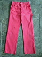 Vintage Middledale Painter's Pants 12 24x28 Juniors Coral Pink Carpenter Utility