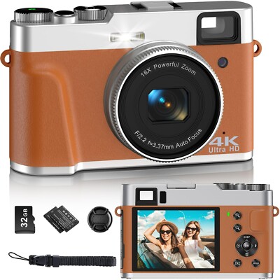 4K Digital Cameras for Photography 48MP Autofocus Point and