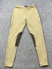 VTG Ralph Lauren Jodhpurs Equestrian Riding Breeches Pants Ribbed Patch Sm. USA