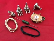 Strat Wiring Kit Fender 047uf P IO Tone Cap 250K Pots 5 Way Switch Cloth Wiring