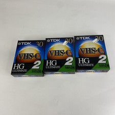 LOT OF 6 TDK 30 VHS-C HG ULTIMATE CAMCORDER CASSETTE TAPES NEW  SEALED