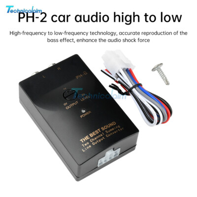PH-2 Level Car Speaker High to Low Subwoofer Audio Converter With Delay Function