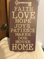 Wooden Family Key Plaque 19” X 9.5”