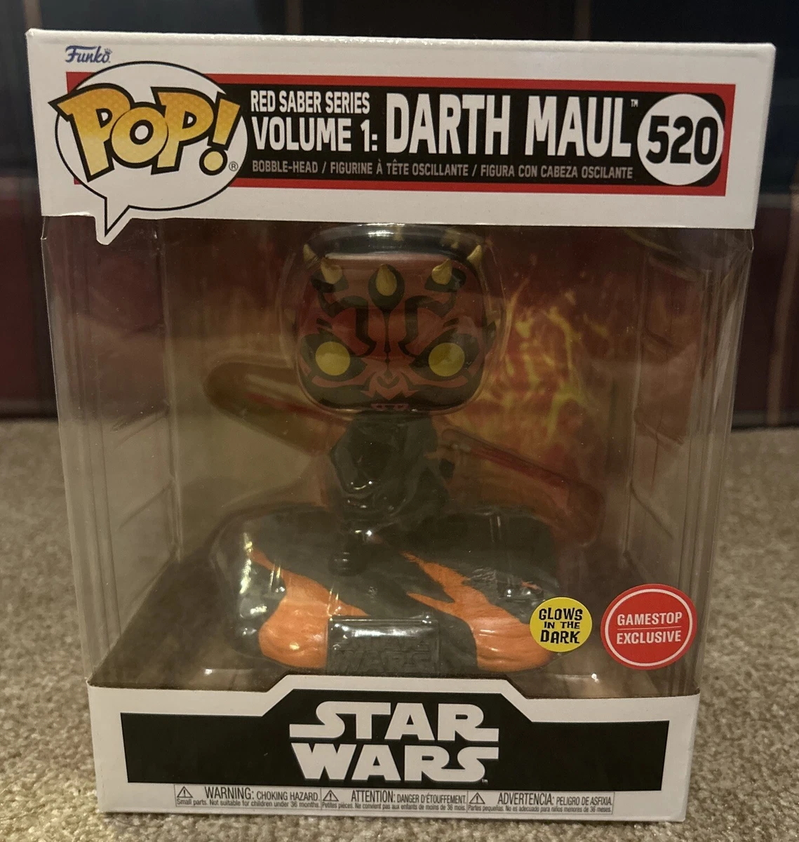 FUNKO POP Red Saber Series Vol. 1 n°520 Darth Maul Glows in dark FUNKO POP Red Saber Series Vol. 1 n°520 Darth Maul Glows in dark