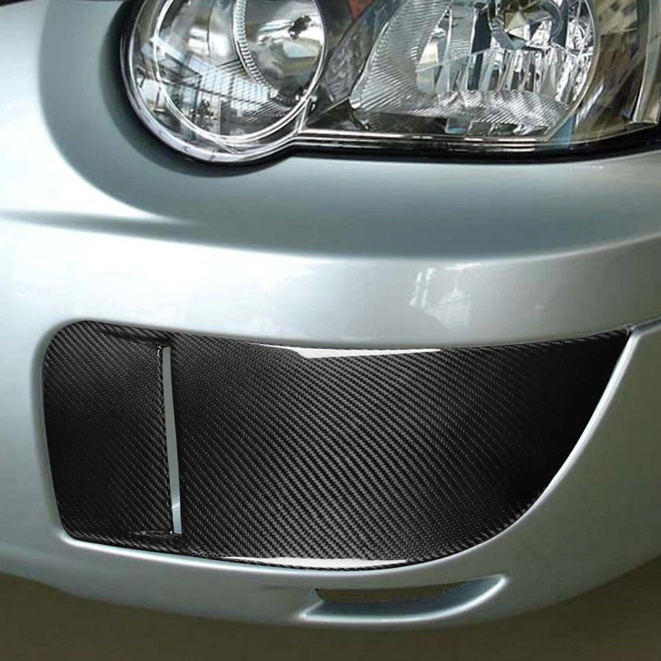 Cubierta de bisel de parachoques de luz antiniebla seca de fibra de carbono para Subaru Impreza WRX STi 2004-05 Foto 4 de 4