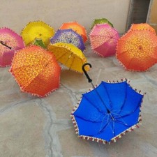10 PC lot Indian Vintage Umbrella Wedding Decor Sun Shade parasol