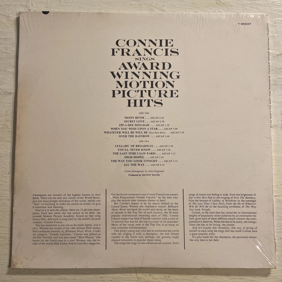 Конни Фрэнсис наградами кино хиты LP MGM моно 1-й пресс запечатанный!!! - Изображение 2 из 2