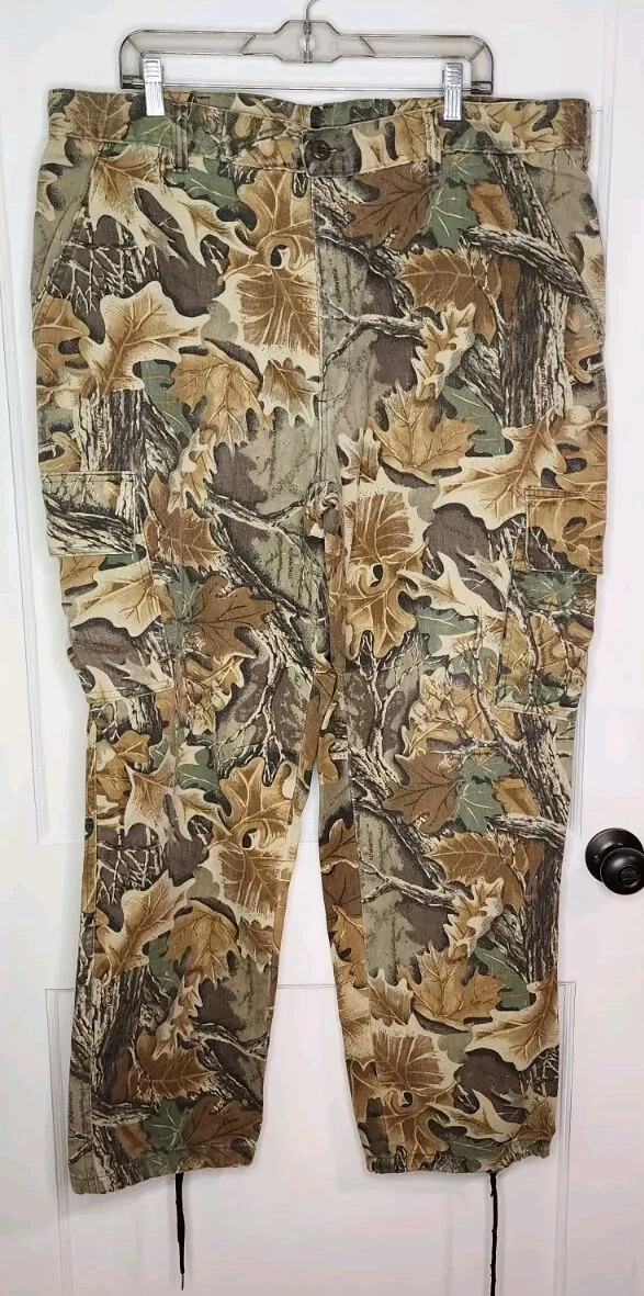 Vtg SPARTAN Realtree Pants Mens 42x31.5 Camouflage Hunting Cargo Pockets USA
