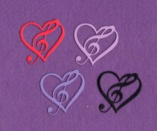 MUSIC HEART die cuts scrapbook cards