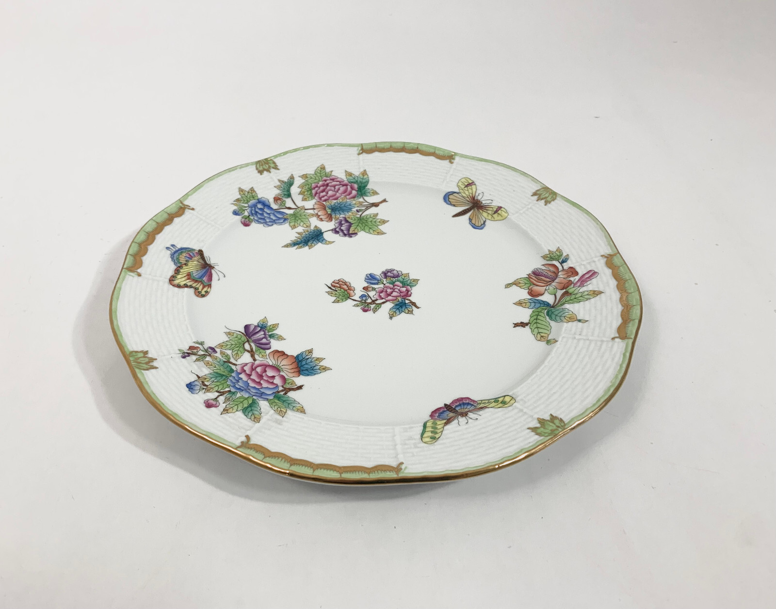 Herend Queen Victoria Green Border 29.5cm Round Charging Plate