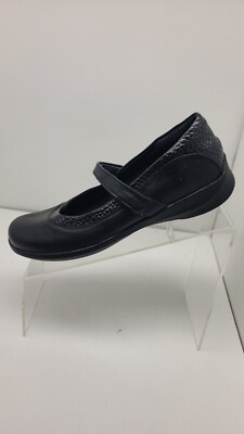 Apex Smart Grip  Single Strap E360W Black Mary Jane Womens Size 7.5 N Narrow 