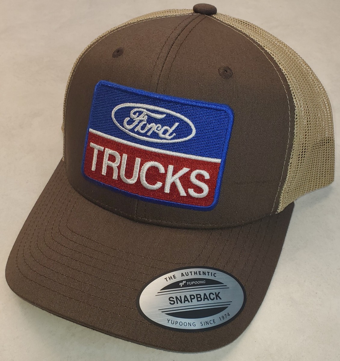 FORD TRUCKS Patch on Yupoong 6606 Classics Trucker Hat Snapback