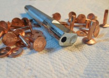 #9 setter & 1 dozen 1 1/2 copper rivets & bur...