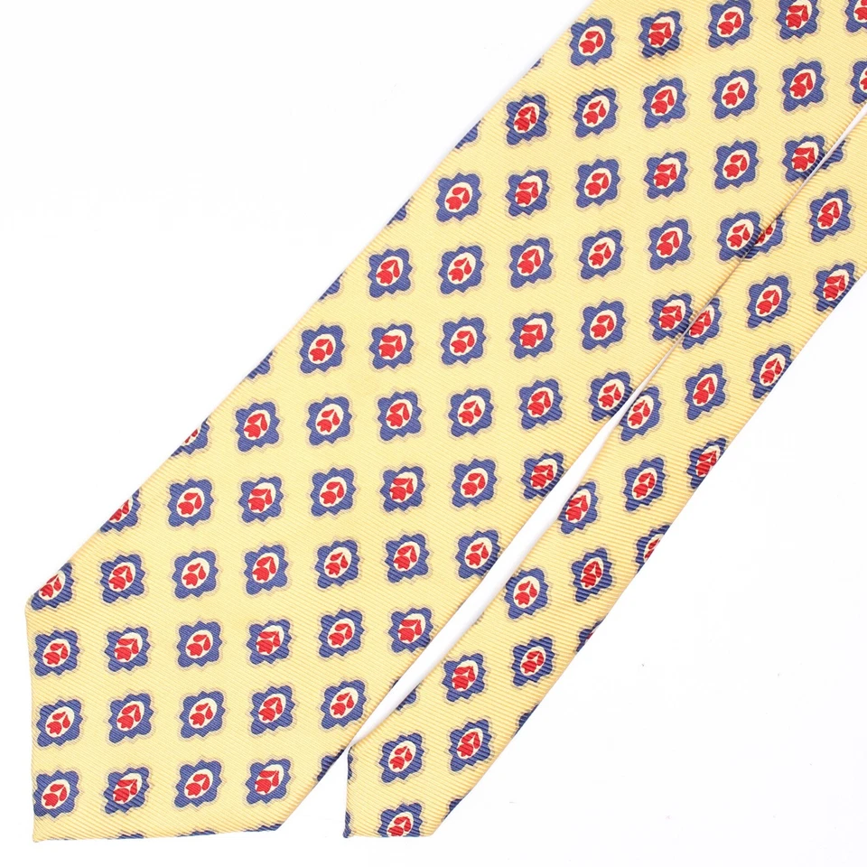 Corbata geométrica Burberrys of London para hombre de seda amarilla roja azul marino EE. UU.  Foto 2 de 4