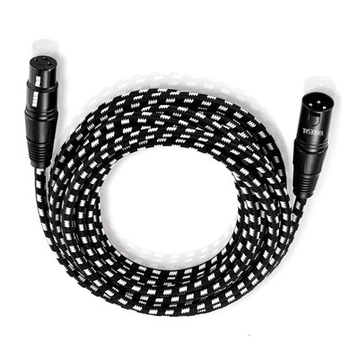 XLR Cables, 25 ft XLR Male to Female Balanced Microphone Cord 3 pin, XLR Audi...