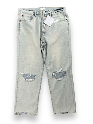 PISTOLA DENIM - CHARLIE - HIGH RISE STRAIGHT - W30 - GRANADA DISTRESSED NWT