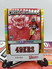 2021 Panini Classics Football Gold Classic Beginnings Trey Sermon Rookie Insert