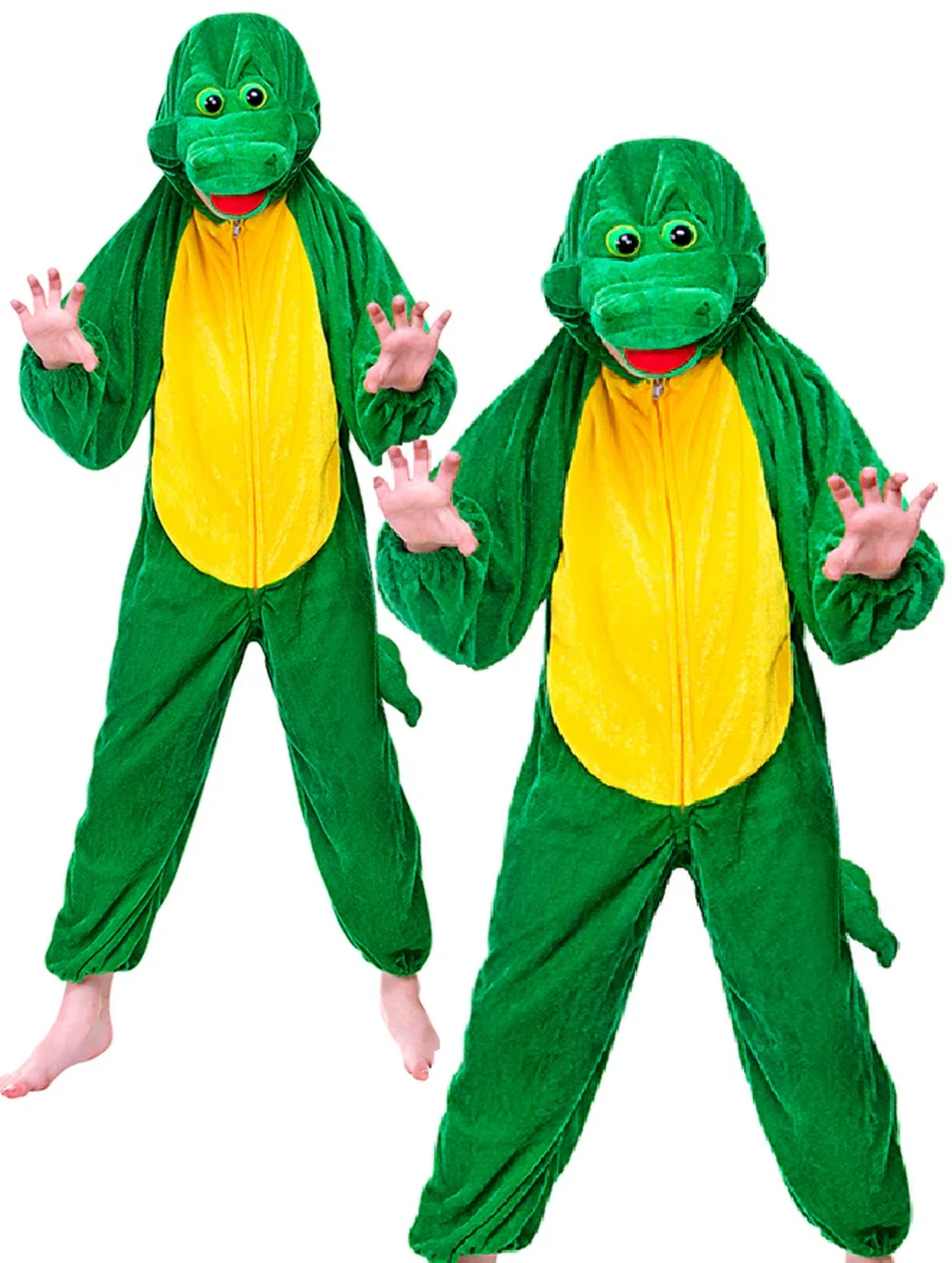 Amscan 9910081 Childs All In One Crocodile/Alligator Fancy Dress Animal Costume Zoo World Book Day Week Girls Boys Outfit Age 10 12 Years