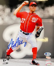 Stephen Strasburg Signed Washington Nationals 8x10 Photo BECKETT BAS