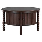 Vintage Oval Coffee Table With Drawer Storage Shelf Retro Accent Cocktail Table