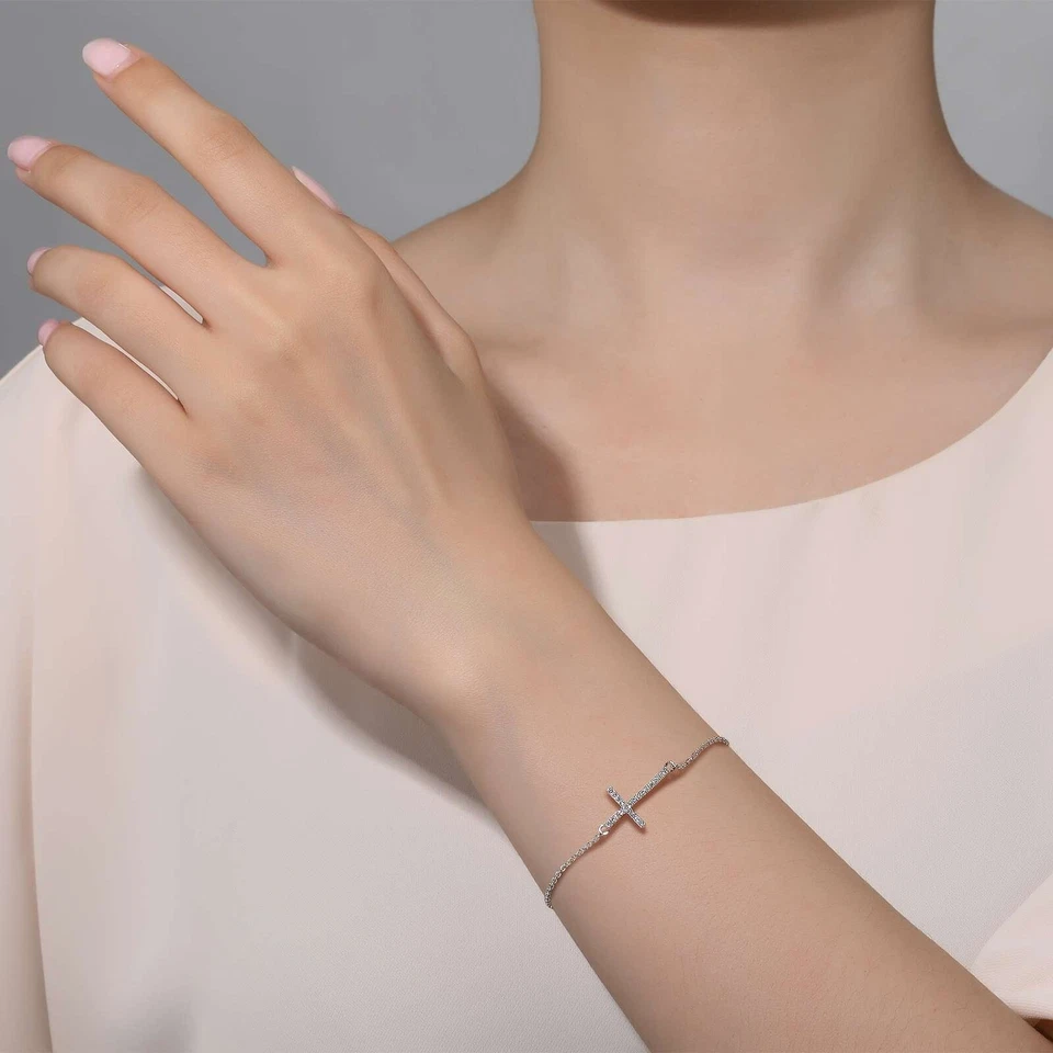 NUEVO BRAZALETE CRUZADO LATERAL LAFONN PLATINO 0,47 CTW B2002CLP75 Foto 2 de 2