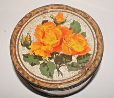 Vintage Mackintosh Sweets Round Flowers Motive Collectable Empty Tin