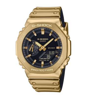 Casio G-SHOCK Uhr Metallic Herrenuhr Goldfarben GM-2100YMG-9AER