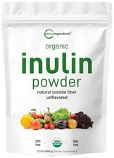	Organic Inulin FOS Powder Jerusalem Artichoke 2.2 Pounds 35 Ounce Vegan	