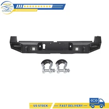 Bumper Powder Coated Steel Rear Assembly w/ 4x Leds For Toyota Tacoma 2016-2020