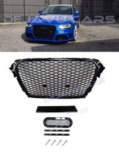 RS4 Look Grill Wabengrill Kühlergrill Schwarz für Audi A4 B8 Facelift S4 S line