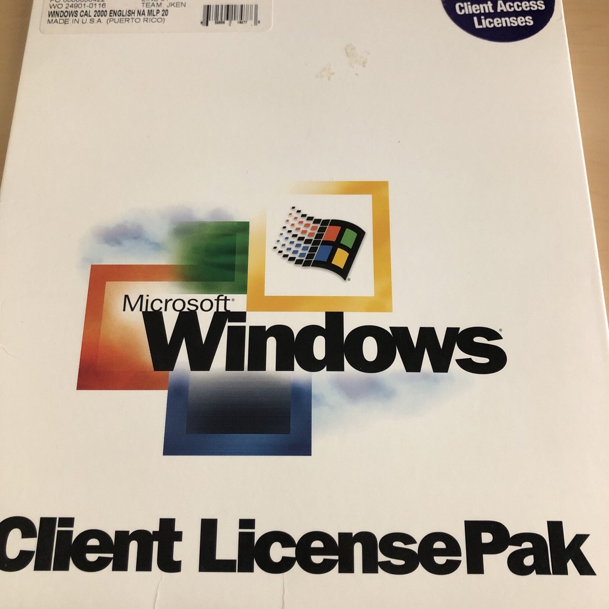 Microsoft Windows 2000 Server - 20 Client License Pak Only Never 