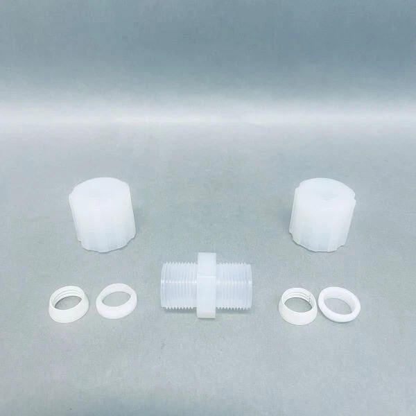 Parker Pargrip Straight Connector 1/2 x 1/2 in Tube OD Compression PFA - Image 4 of 4