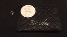Bride Wristlet Wifey Badge Black Satin