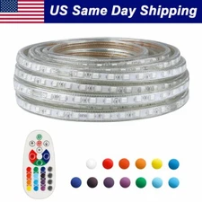 40ft LED Strip Rope Light 13 Color Flexible Lamp Waterproof w/ Remote Home Party