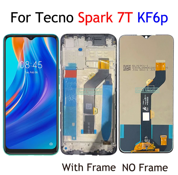 For Tecno Spark 7T KF6p LCD Display Touch Screen Digitizer Panel