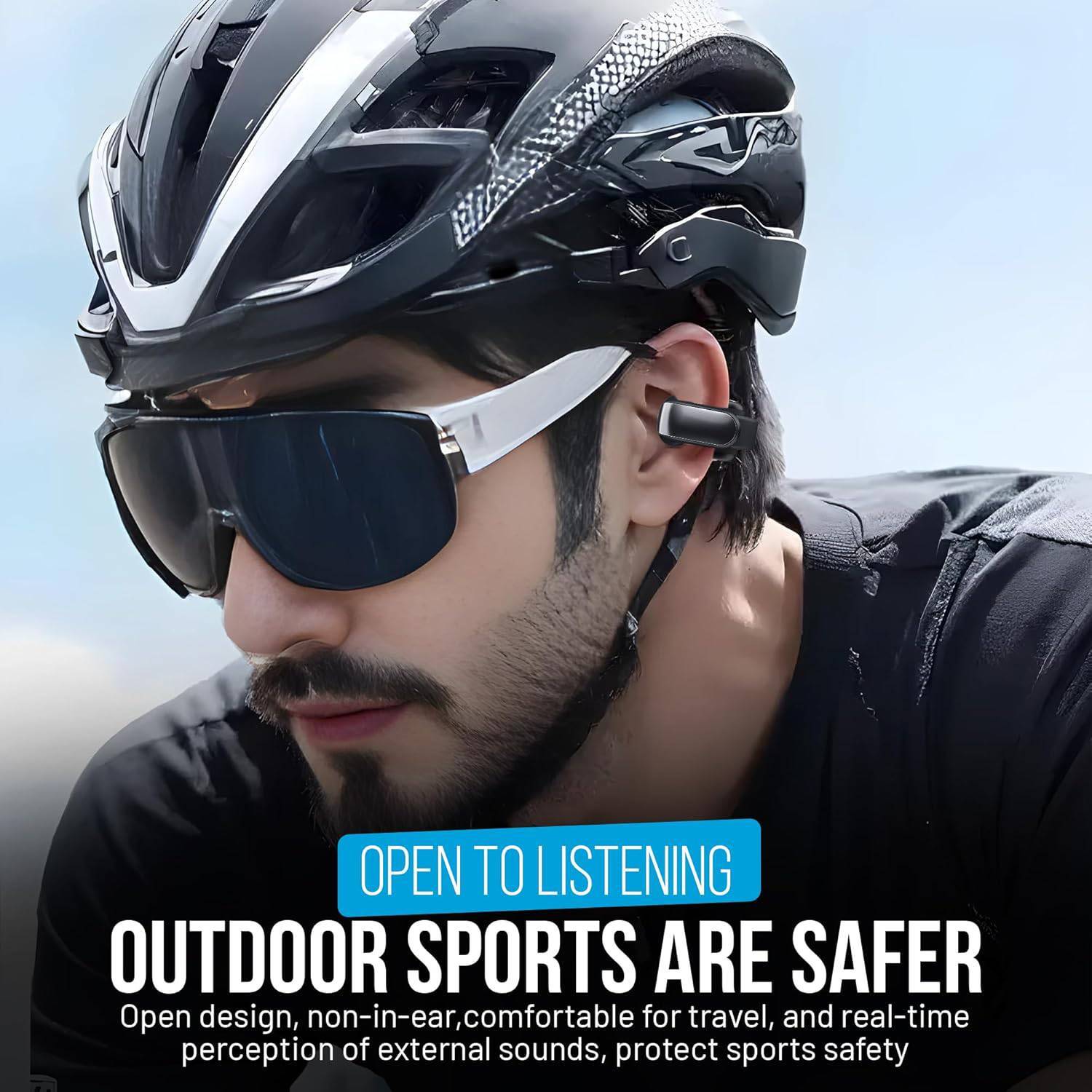 Open Ear Wireless Clip on Earbuds Bluetooth Stereo Earphones Headphones Earclips