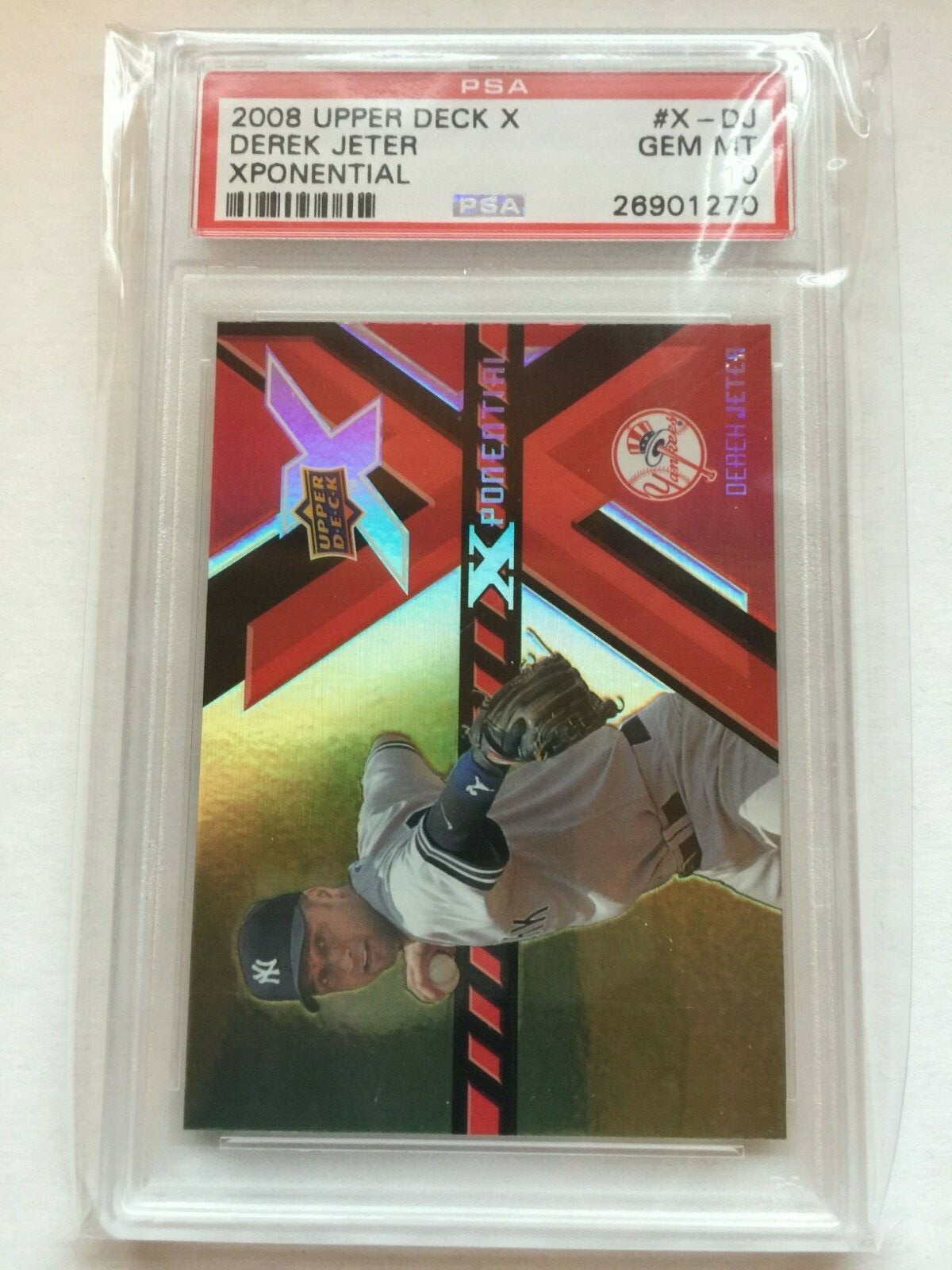 2008 Upper Deck X DEREK JETER Xponential #X-DJ PSA 10 - GEM MINT