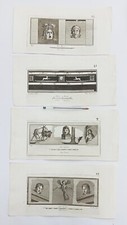 Four Italian Old Master prints, headpieces from Antiquities of Herculaneum 1765