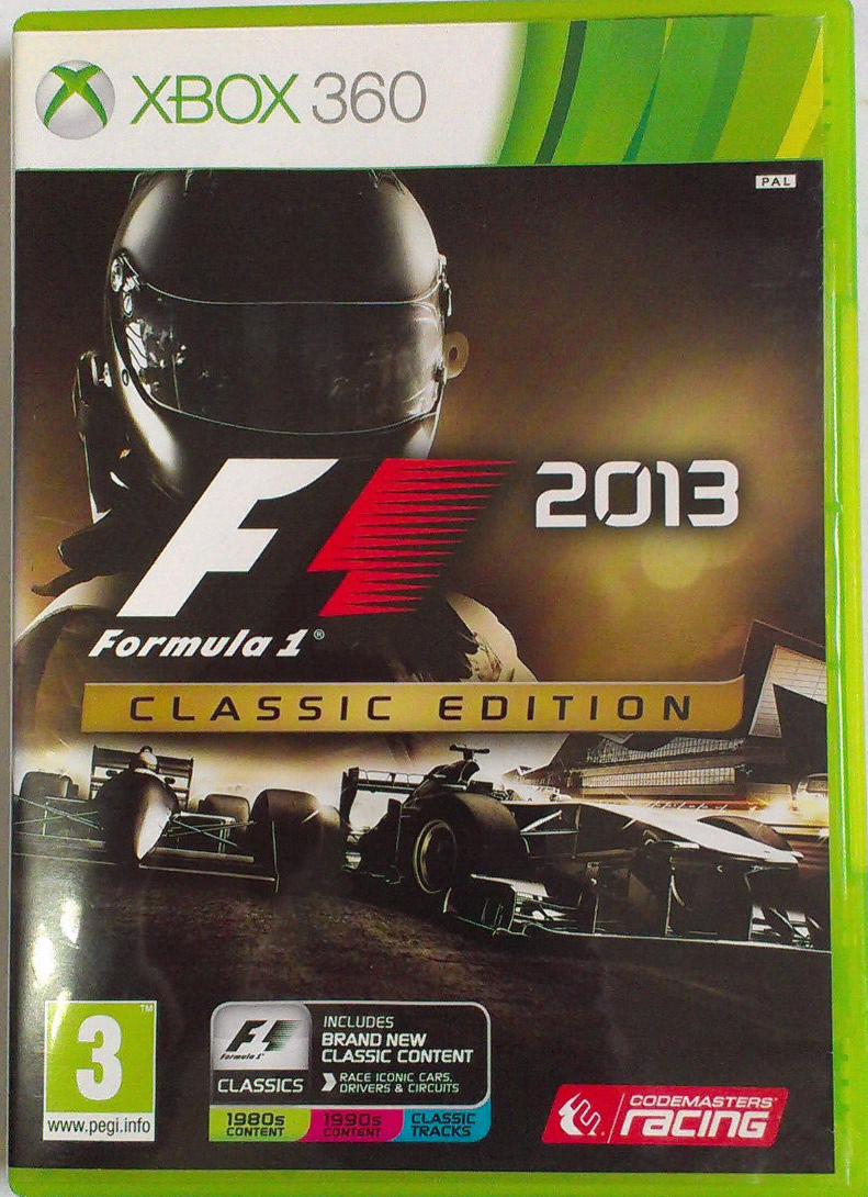 F1 2013 CLASSIC EDITION (MICROSOFT XBOX 360 2013) FORMULA 1 SIM RACING GAME MINT