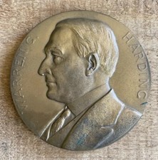 Antique 1920s Commemorative President Warren G Harding Inauguration Bronze Medal
