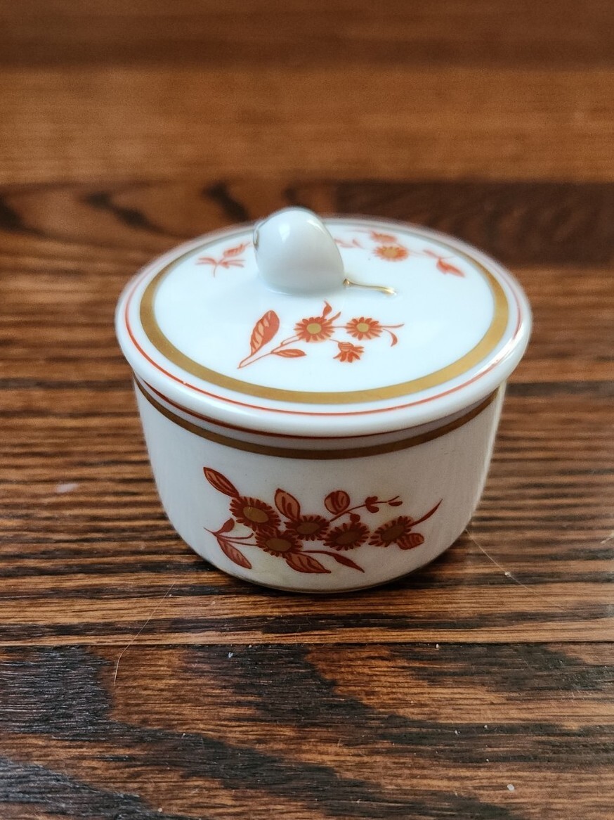 Richard Ginori 花器 ホワイト オレンジ Vintage Richard Ginori Galli Rossi Rust Rooster Trinket Jewelry