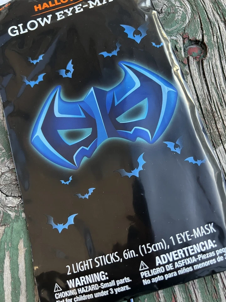СПОСОБ ОТПРАЗДНОВАТЬ Хэллоуин синий летучая мышь зарево глаз маска вечеринки маска 10,5 «X 5,5» - Изображение 2 из 4